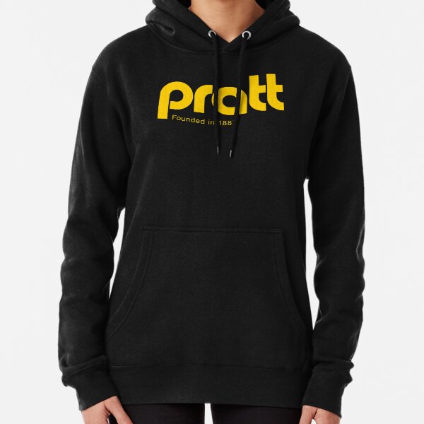 Pratt - retro logo black and gold Pullover Hoodie