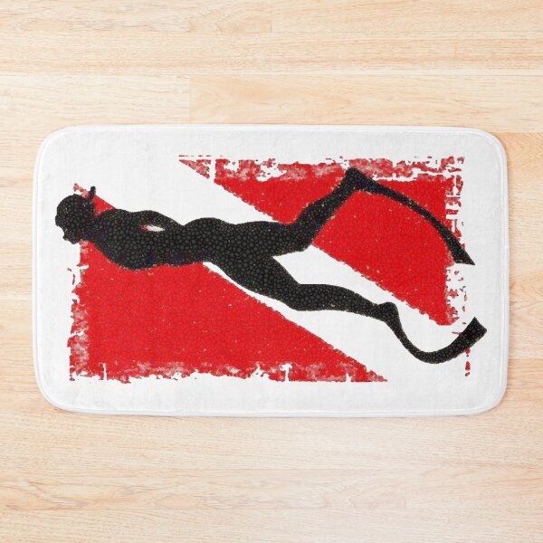 Item preview, Diver/Snorkeler Flag With Lady  ScubaDiver designed and sold by loveoceanair.