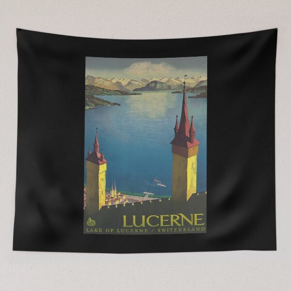 Item preview, Lucerne retro poster designed and sold by CorasPosters.