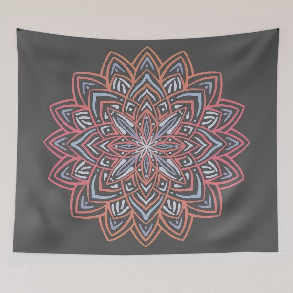 Item preview, Pink Violet Gradient Lotus Flower Mandala designed and sold by marta-maria.