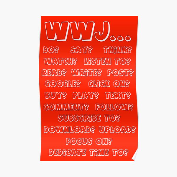 What Would Jesus - RED Poster