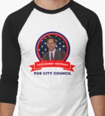 Vote Bobby Newport - Parks And Recreation Men's Baseball ¾ T-Shirt