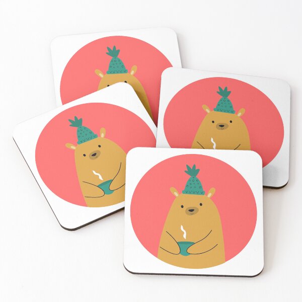 Item preview, A Bear enjoying Tea - Green Tea designed and sold by CozyMarket.