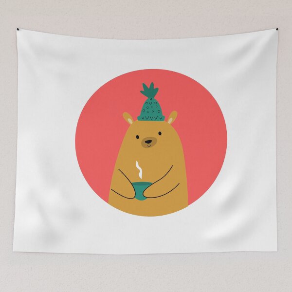 Item preview, A Bear enjoying Tea - Green Tea designed and sold by CozyMarket.