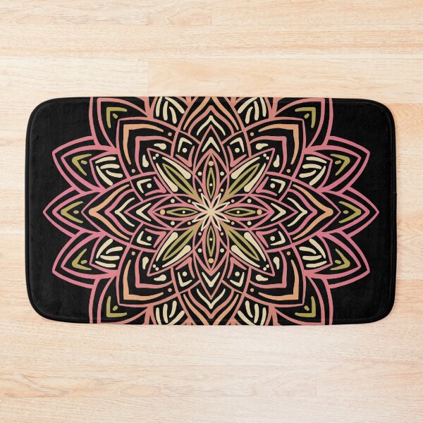 Item preview, Pink Green Gradient Lotus Flower Mandala designed and sold by marta-maria.