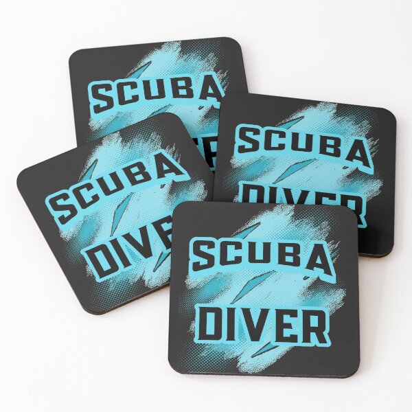 Aperçu de l'œuvre Motif Turquoise Scuba Diver créée et vendue par loveoceanair.