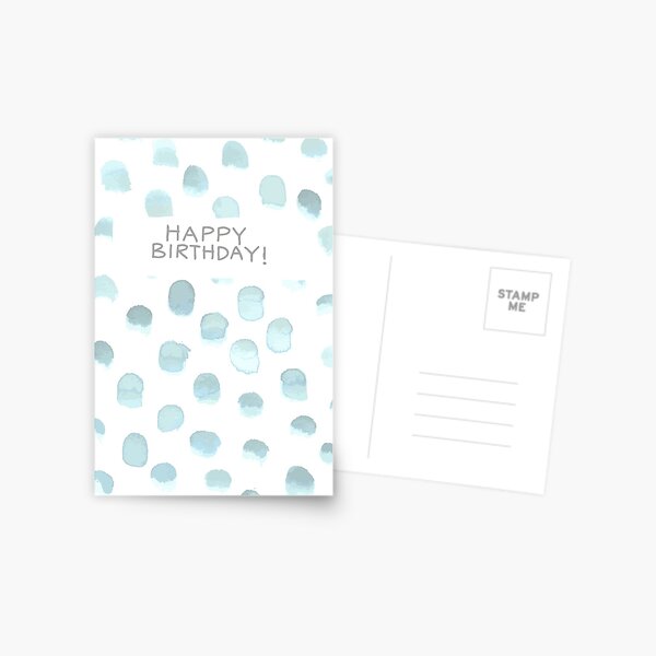 Watercolor Dots- Birthday Card Postcard