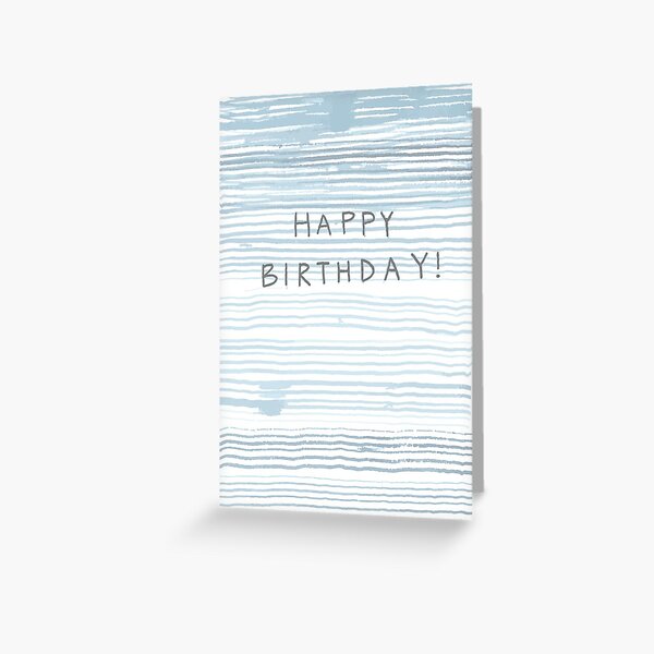 Watercolor Blues- Birthday Card 2 Greeting Card