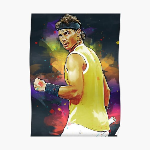 Rafael Nadal Tennis Player Digital Painting Poster