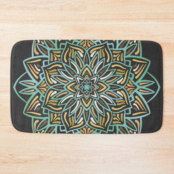 Item preview, Mint Blue Gradient Echeveria Mandala designed and sold by marta-maria.