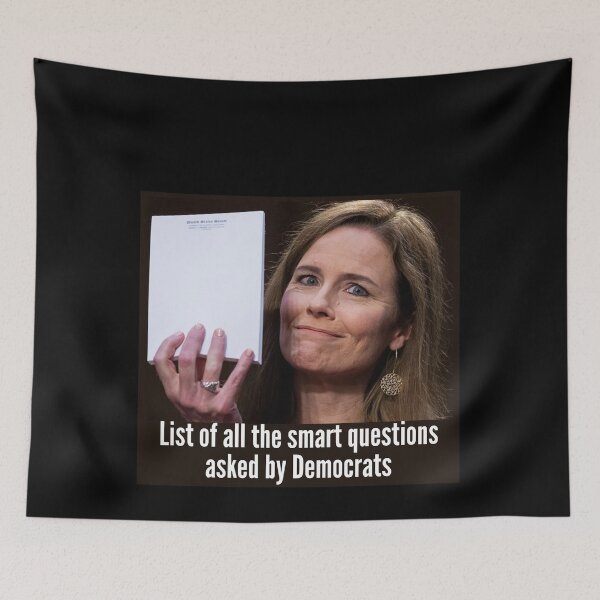 Aperçu de l'œuvre Drôle Amy Coney Barrett tenant le bloc-notes créée et vendue par Jennifer Church.