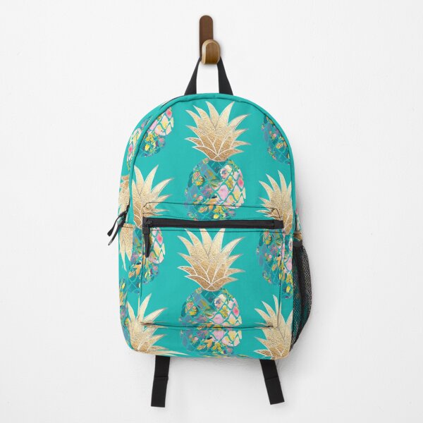 Item preview, Aloha pineapple, teal + faux gold designed and sold by PixDezines.