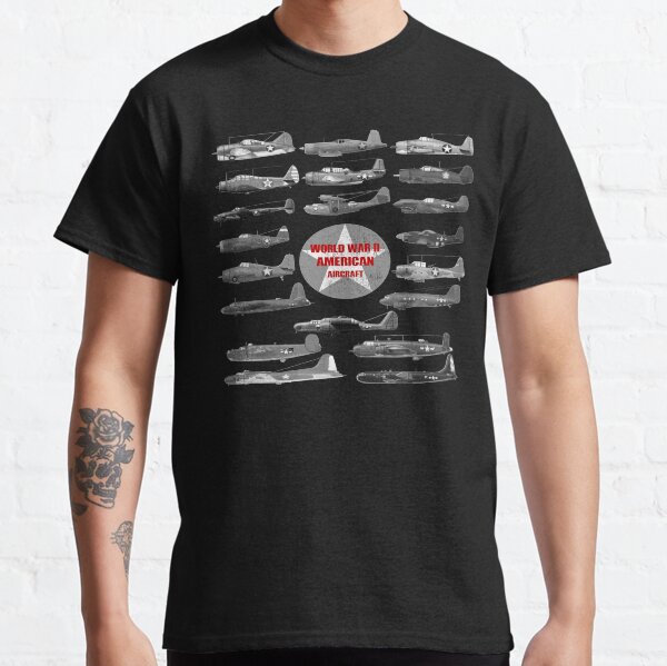 American WW2 Planes Spotting Warbirds Classic T-Shirt