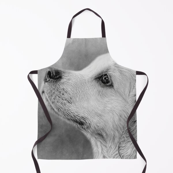 Item preview, Devoted Golden Retriever Puppy BW designed and sold by Elisabeth Lucas.