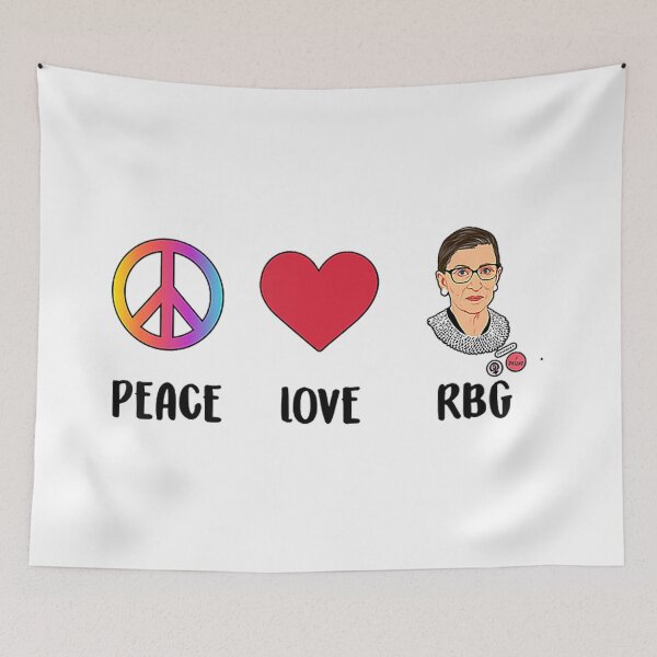 Item preview, Peace Love RBG Notorious Ruth Bader Ginsburg Camiseta designed and sold by RBG1933Tee.