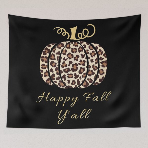 Item preview, Happy Fall Yall Leopard Print Pumpkin designed and sold by MarcMolinaro.