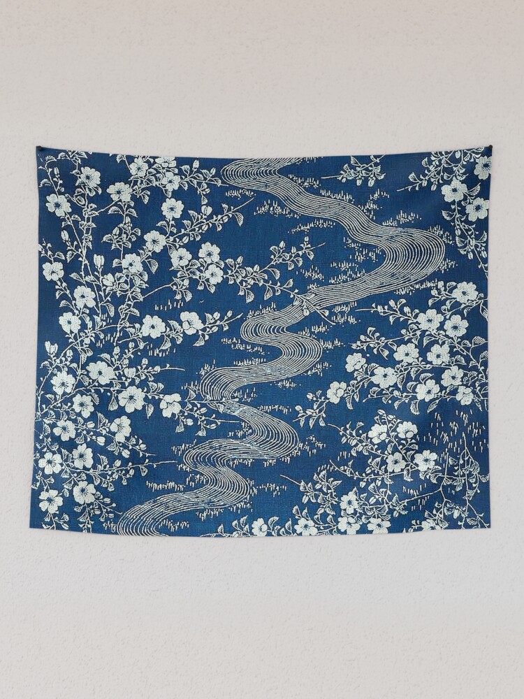 Long Crepe Silk Scarf Japanese Classic Painting Great Wave off