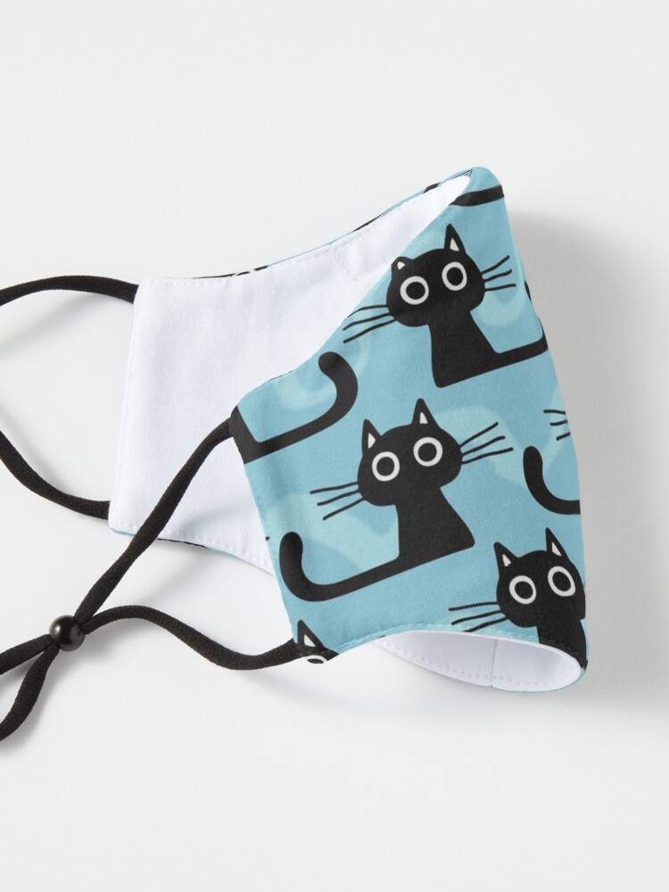 Alternate view of Cutie Kitty Cat Wide Eyed Black Kitten Mask