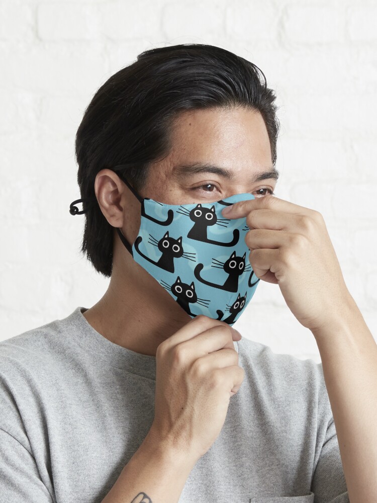 Alternate view of Cutie Kitty Cat Wide Eyed Black Kitten Mask
