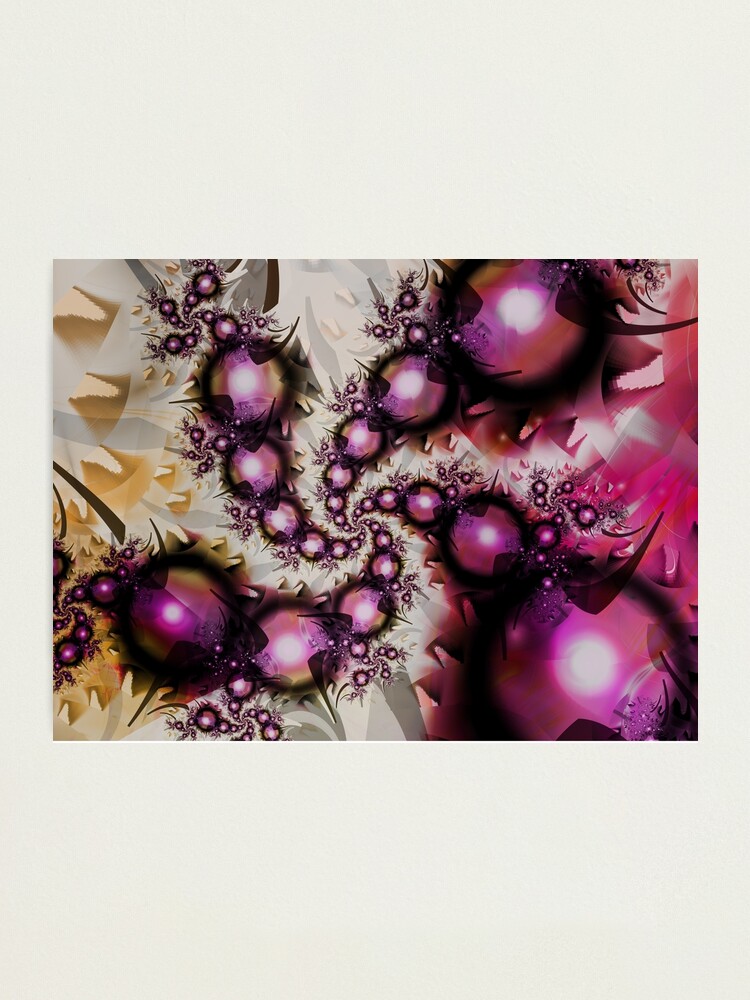 Alternate view of Yellow Pink Spiral Art Photographic Print