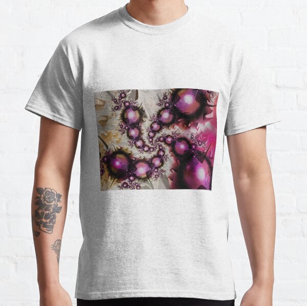 Yellow Pink Spiral Art Classic T-Shirt