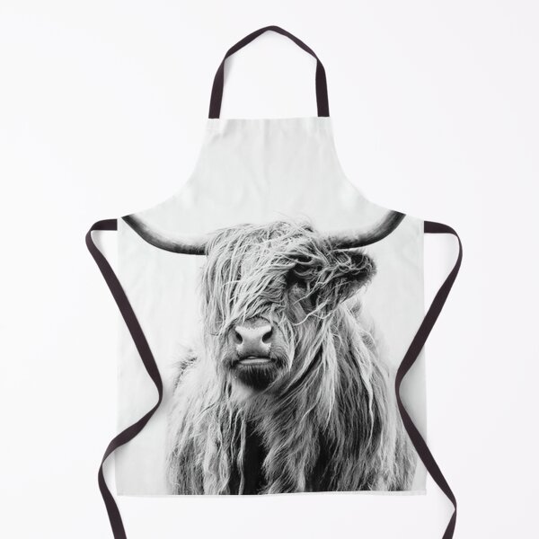 Item preview, Shaggy Highland Cow Black And White Ranch Decor Modern Trendy designed and sold by CanvasKnight.