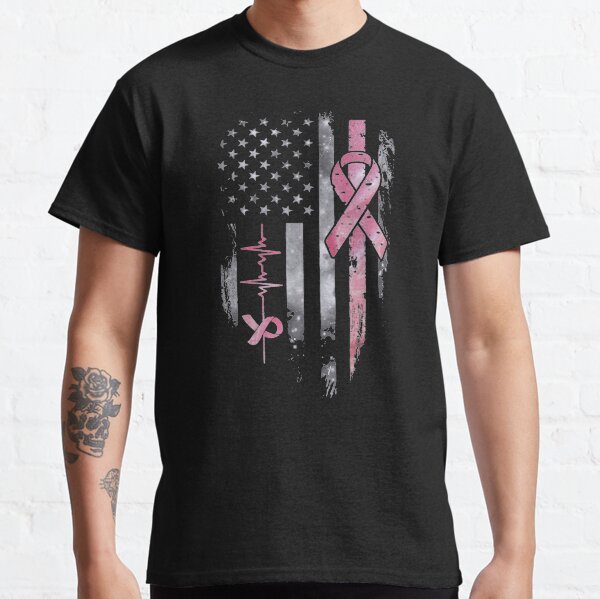 Breast Cancer Awareness Autism American Flag Classic T-Shirt