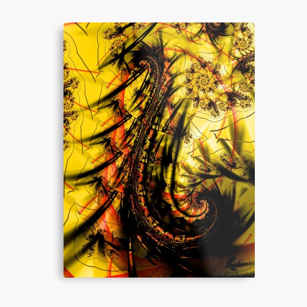 Yellow Symbol Art Design Metal Print