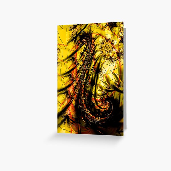 Yellow Symbol Art Design Greeting Card