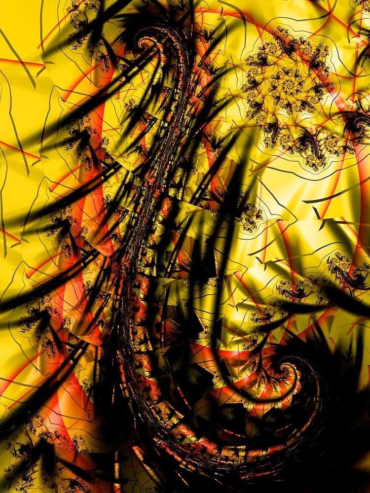 Thumbnail 3 of 3, Drawstring Bag, Yellow Symbol Art Design designed and sold by Garret Bohl.