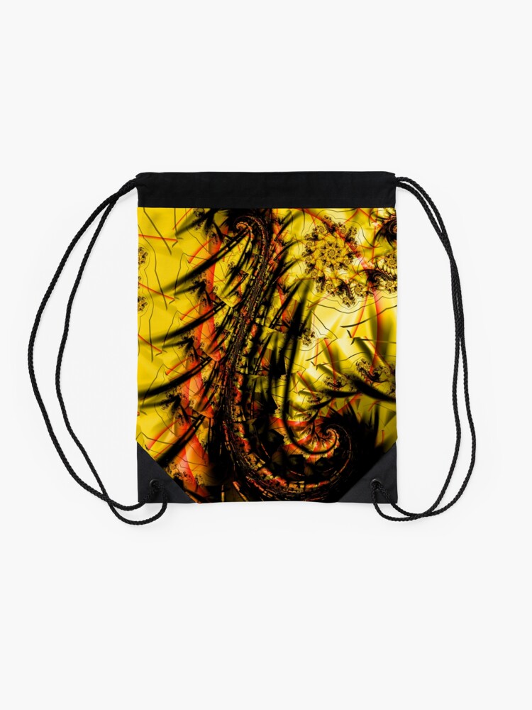 Thumbnail 2 of 3, Drawstring Bag, Yellow Symbol Art Design designed and sold by Garret Bohl.
