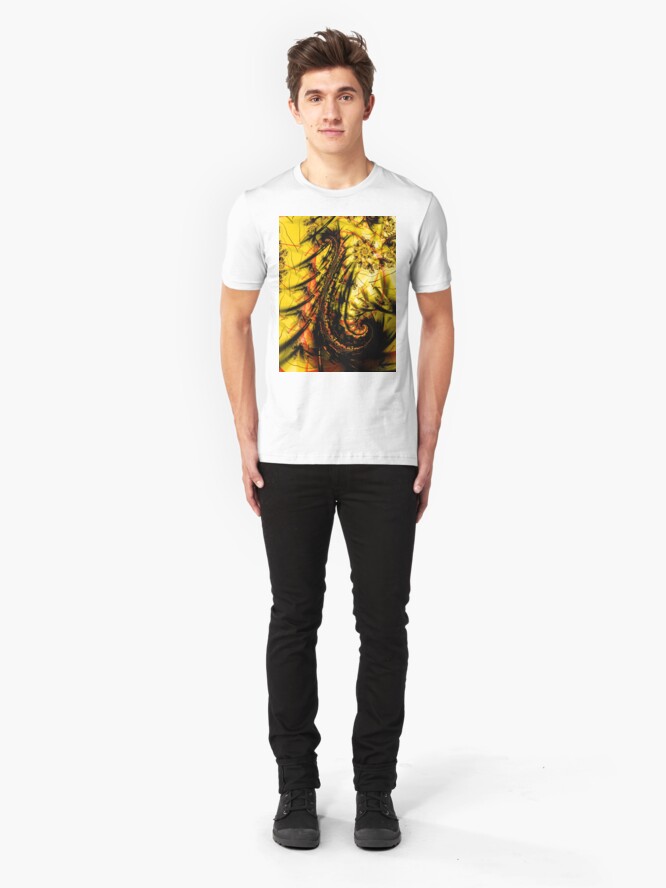 Alternate view of Yellow Symbol Art Design Slim Fit T-Shirt