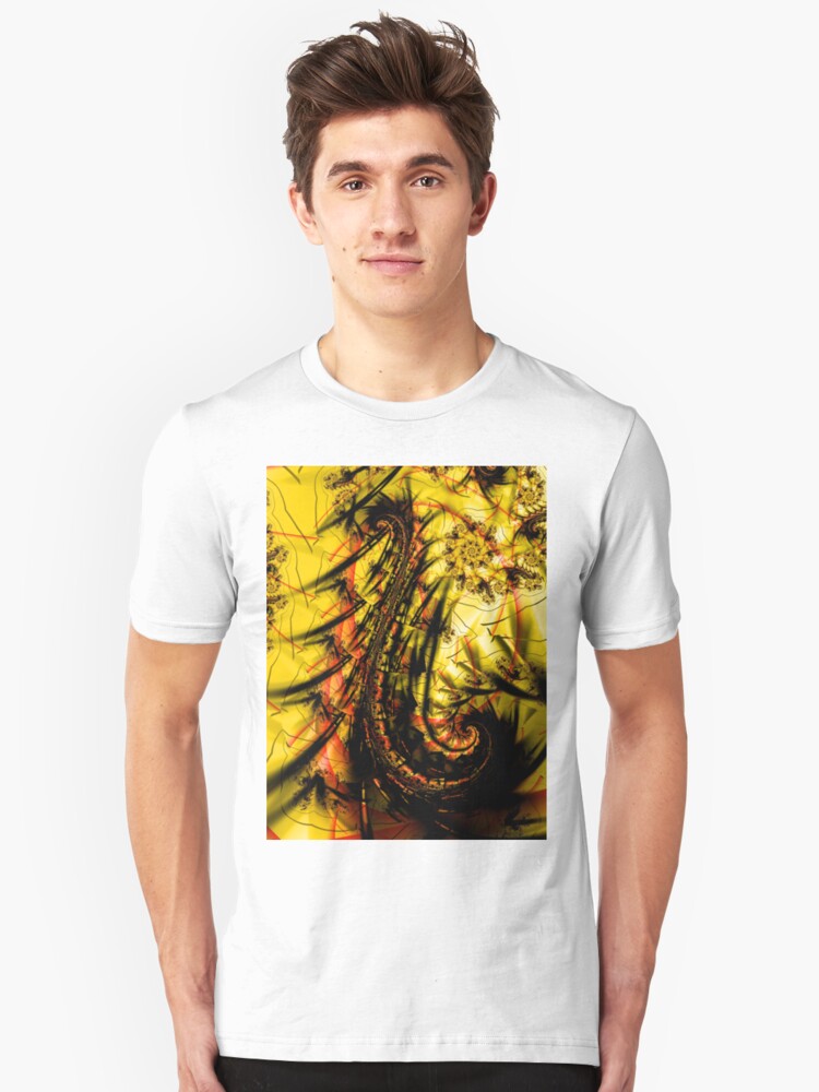 Alternate view of Yellow Symbol Art Design Slim Fit T-Shirt