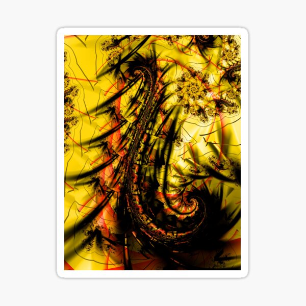 Yellow Symbol Art Design Sticker