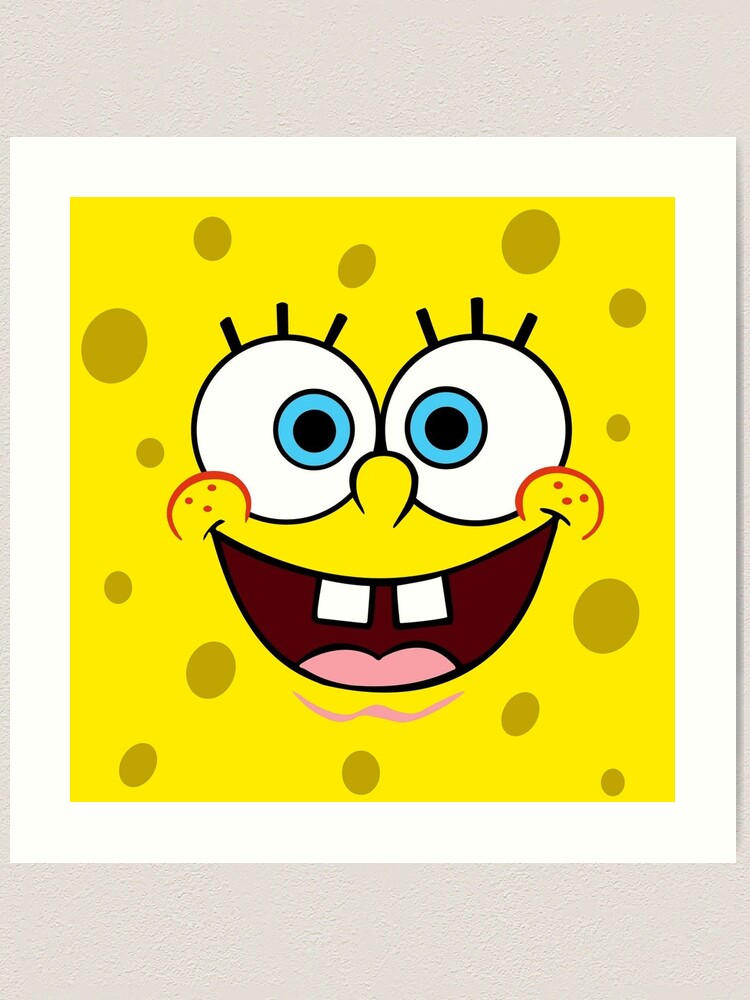 Sponge bob Smiley Face Art Board Print for Sale by reesls