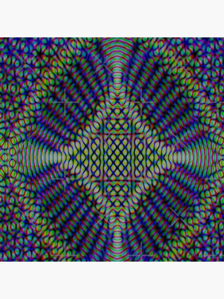 BLUE AND GREEN MOSAIC MANDALA PATTERN WITH DIAMONDS by ozcushionstoo
