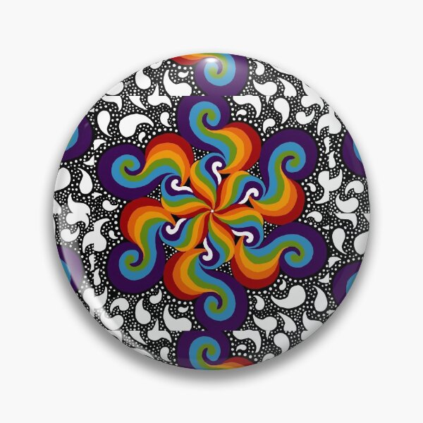 Item preview, Flor del arco iris designed and sold by RedStudioRat.