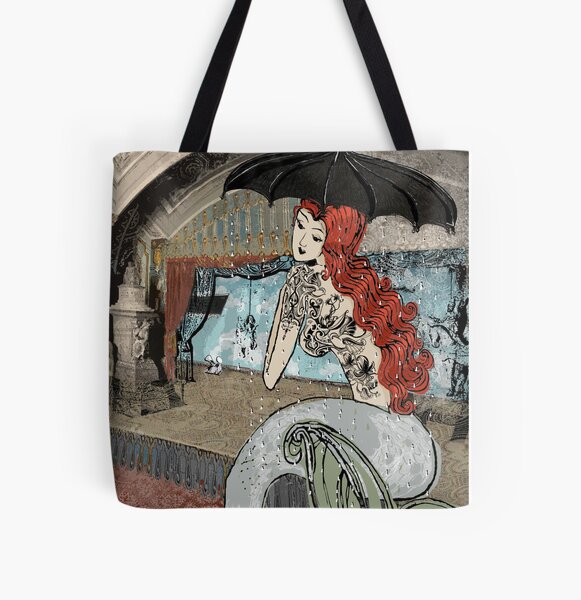 Girl with the birdie tattoo All Over Print Tote Bag