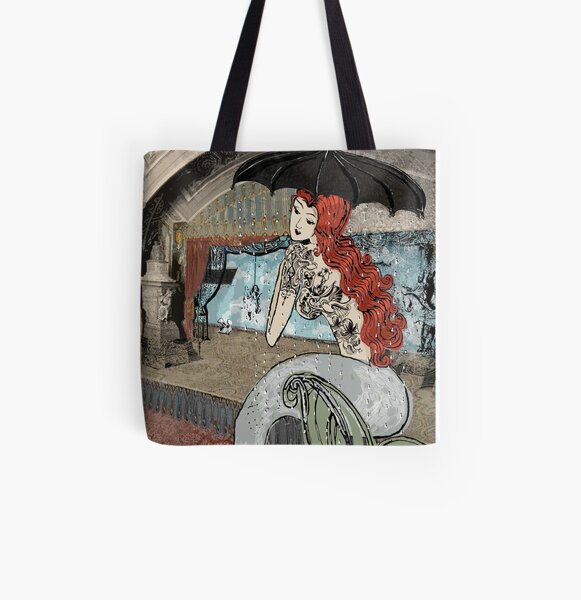 Girl with the birdie tattoo All Over Print Tote Bag