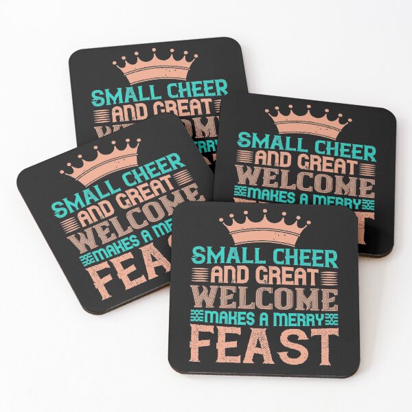 Item preview, Small Cheer And Great Welcome Makes A Merry Feast,Thanksgiving designed and sold by GoodVibeDesign.