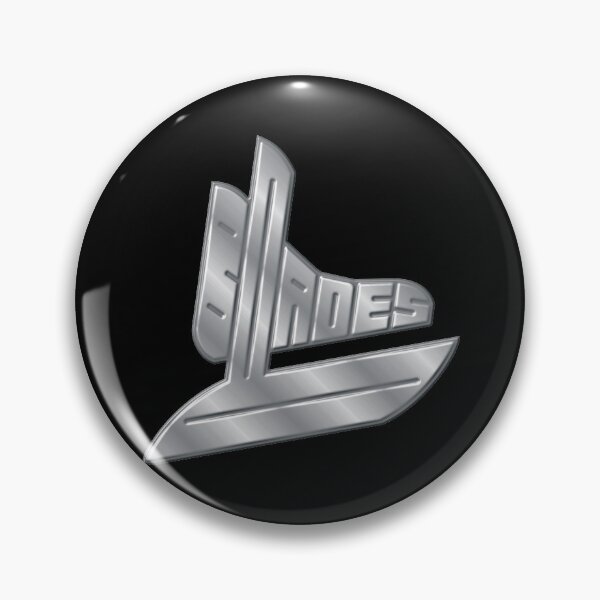 Item preview, Blades Hockey Skate Logo with Metallic Appearance designed and sold by FanSportsSpot.