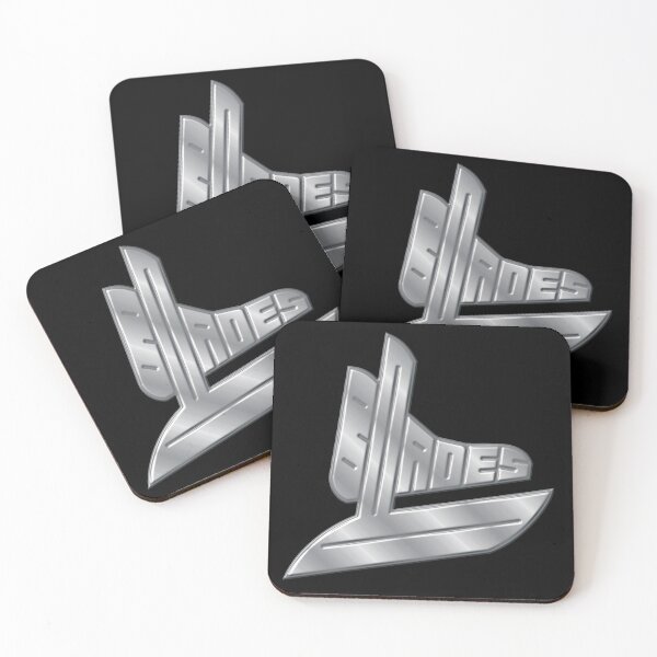 Item preview, Blades Hockey Skate Logo with Metallic Appearance designed and sold by FanSportsSpot.