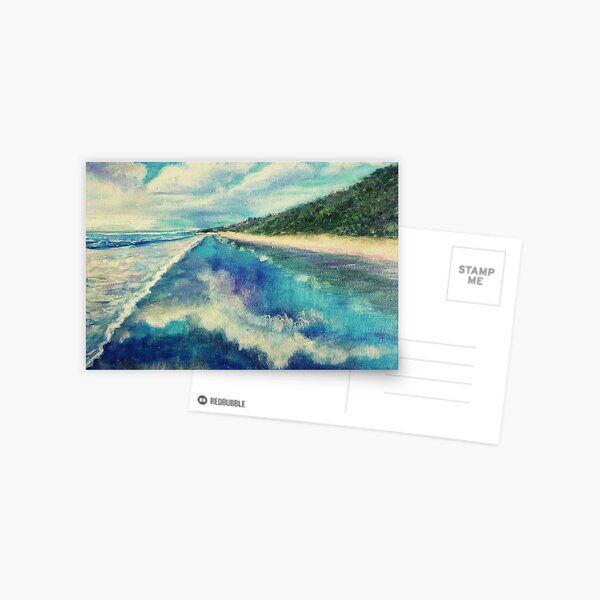 Strand mit Horizont, Landschaft, sunshine beach Postkarte