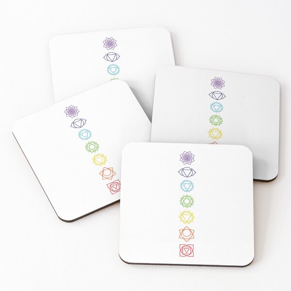 Item preview, Minimal Colorful Chakra Outline Symbols designed and sold by Happy Puppy Print On Demand.