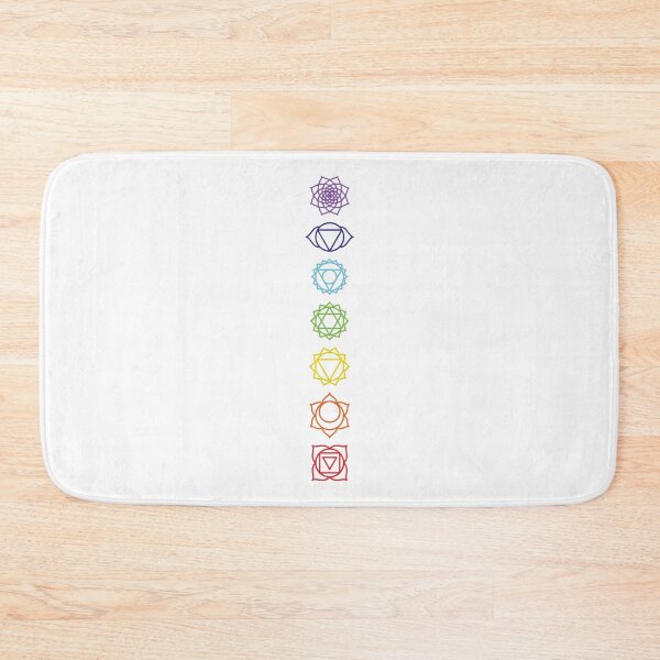 Item preview, Minimal Colorful Chakra Outline Symbols designed and sold by Happy Puppy Print On Demand.