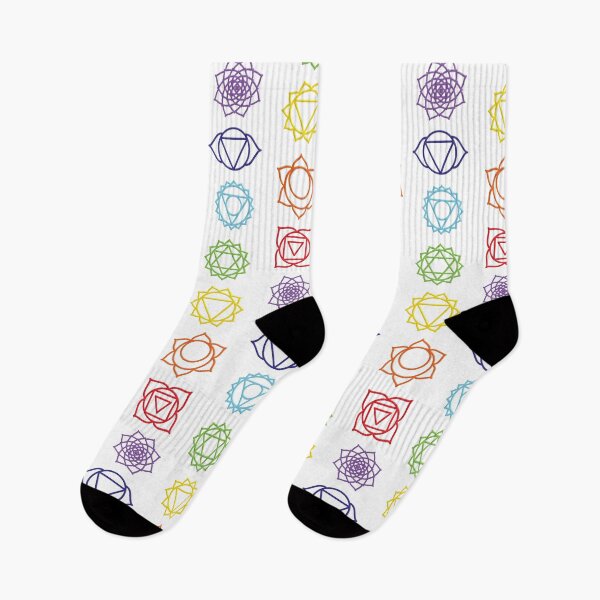 Item preview, Minimal Colorful Chakra Outline Symbols designed and sold by Happy Puppy Print On Demand.