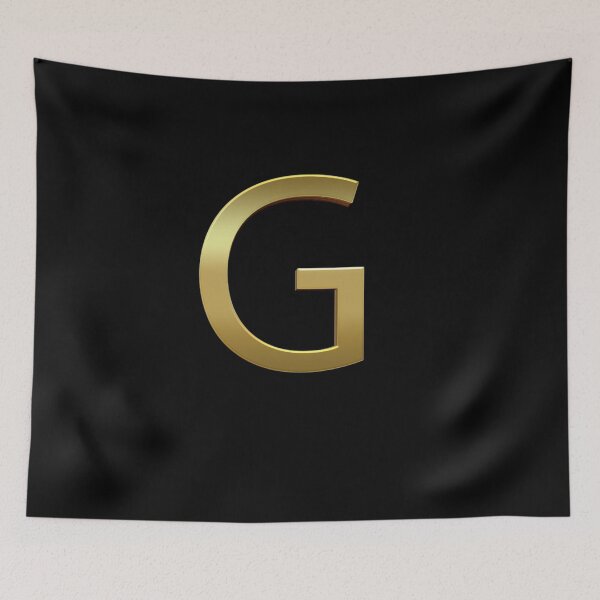 Item preview, Gold On Black Monogram Letter G | Gold Alphabet designed and sold by SerendipityNow.