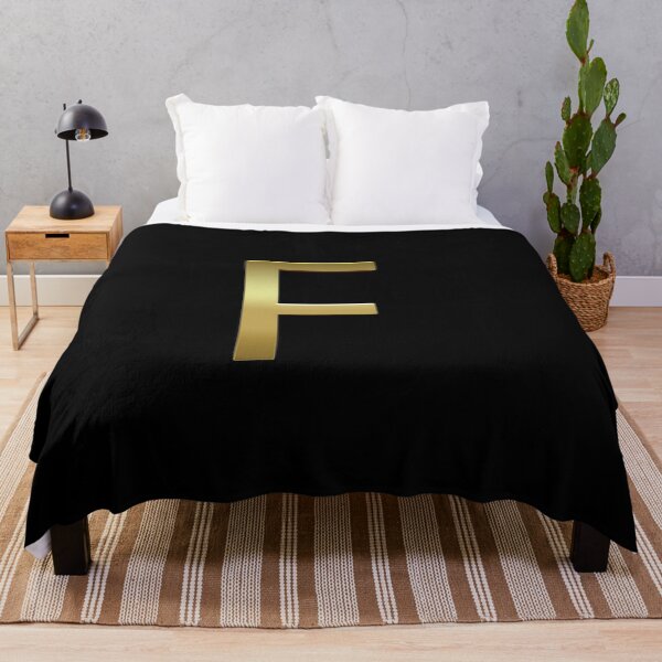 Item preview, Gold On Black Monogram Letter F | Gold Alphabet designed and sold by SerendipityNow.