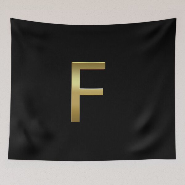 Item preview, Gold On Black Monogram Letter F | Gold Alphabet designed and sold by SerendipityNow.