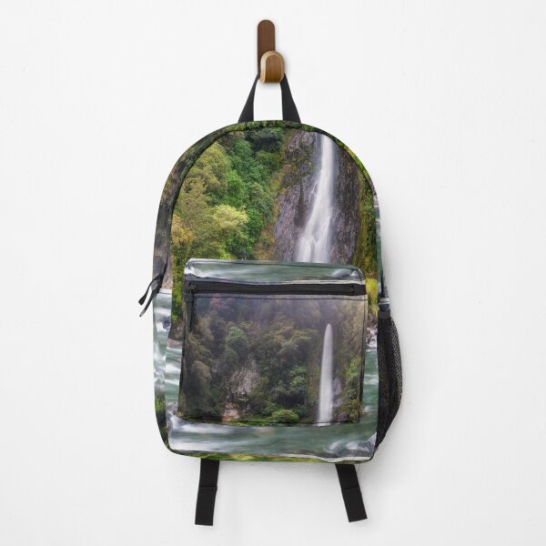 Item preview, Light from aboveat at Thunder Creek Falls in New Zealand designed and sold by Danielasphotos.